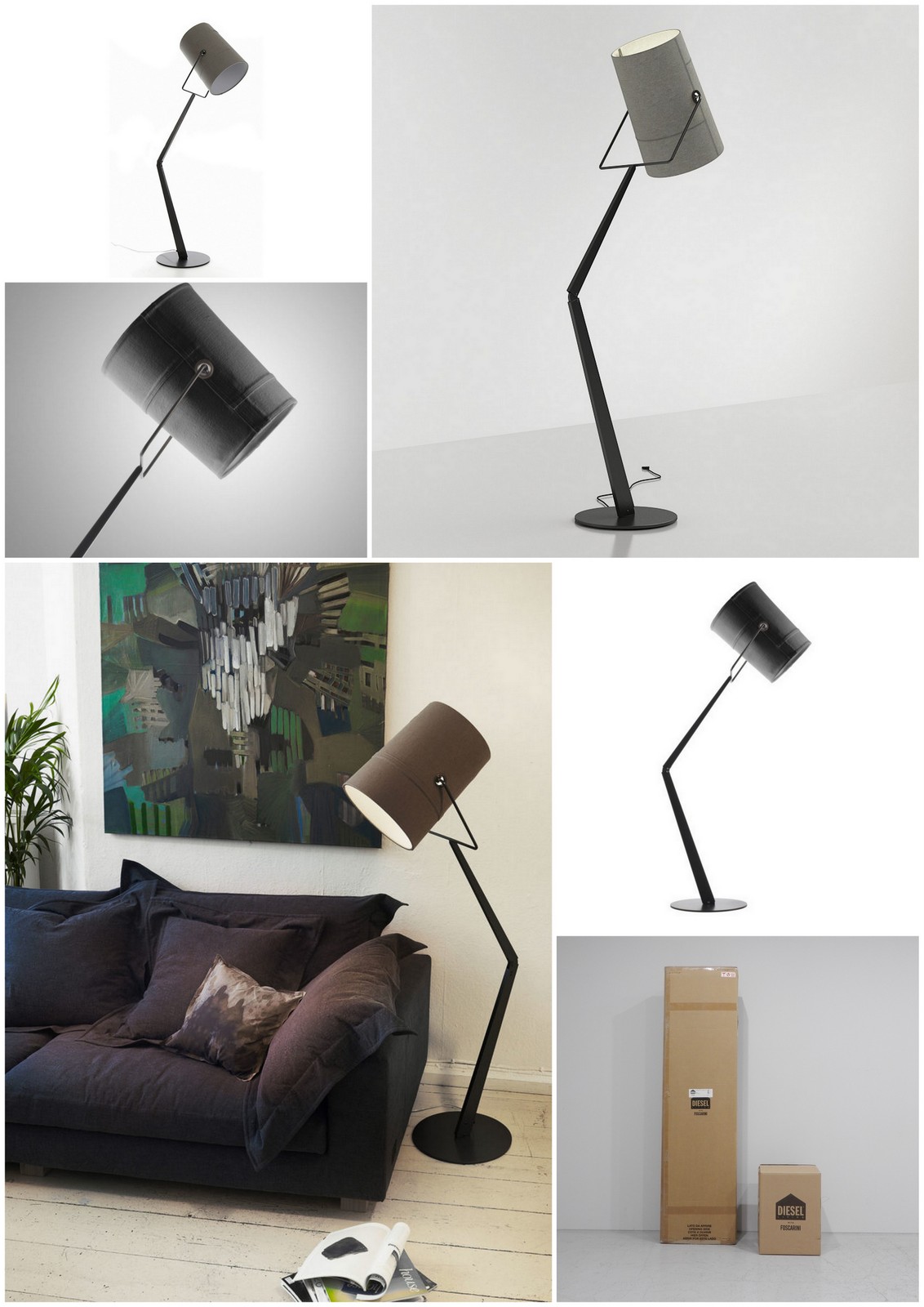 DIESEL LIVING（ディーゼル・リビング）with FOSCARINI FORK FLOOR フォークフロア フロアスタンド グレイ-  中古家具販売・展示家具販売の「コンセプトデザイン」デザイナーズ家具／北欧家具／アンティーク／ユーズド家具・中古家具買取・中古リサイクルのインテリア  ...