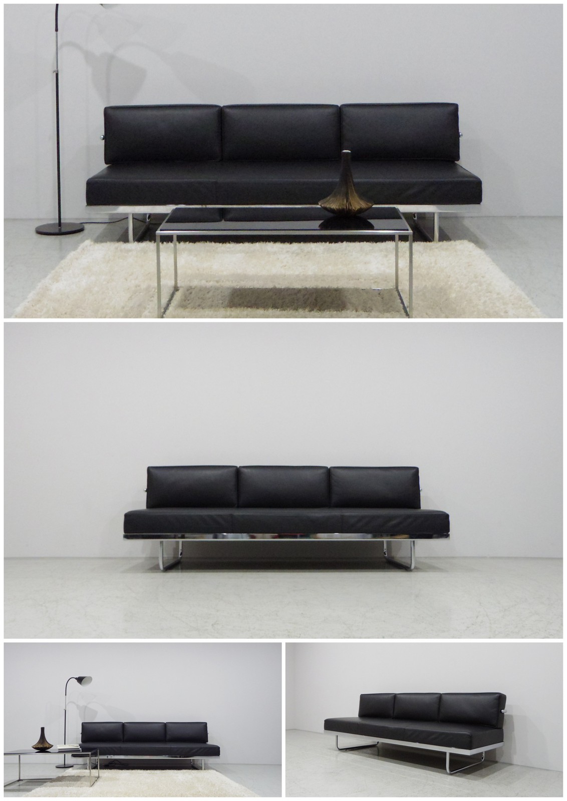 Cassina カッシーナ｜LC5 3人掛けソファ（LCX革/ブラック）-  中古家具販売・展示家具販売の「コンセプトデザイン」デザイナーズ家具／北欧家具／アンティーク／ユーズド家具・中古家具買取・中古リサイクルのイン