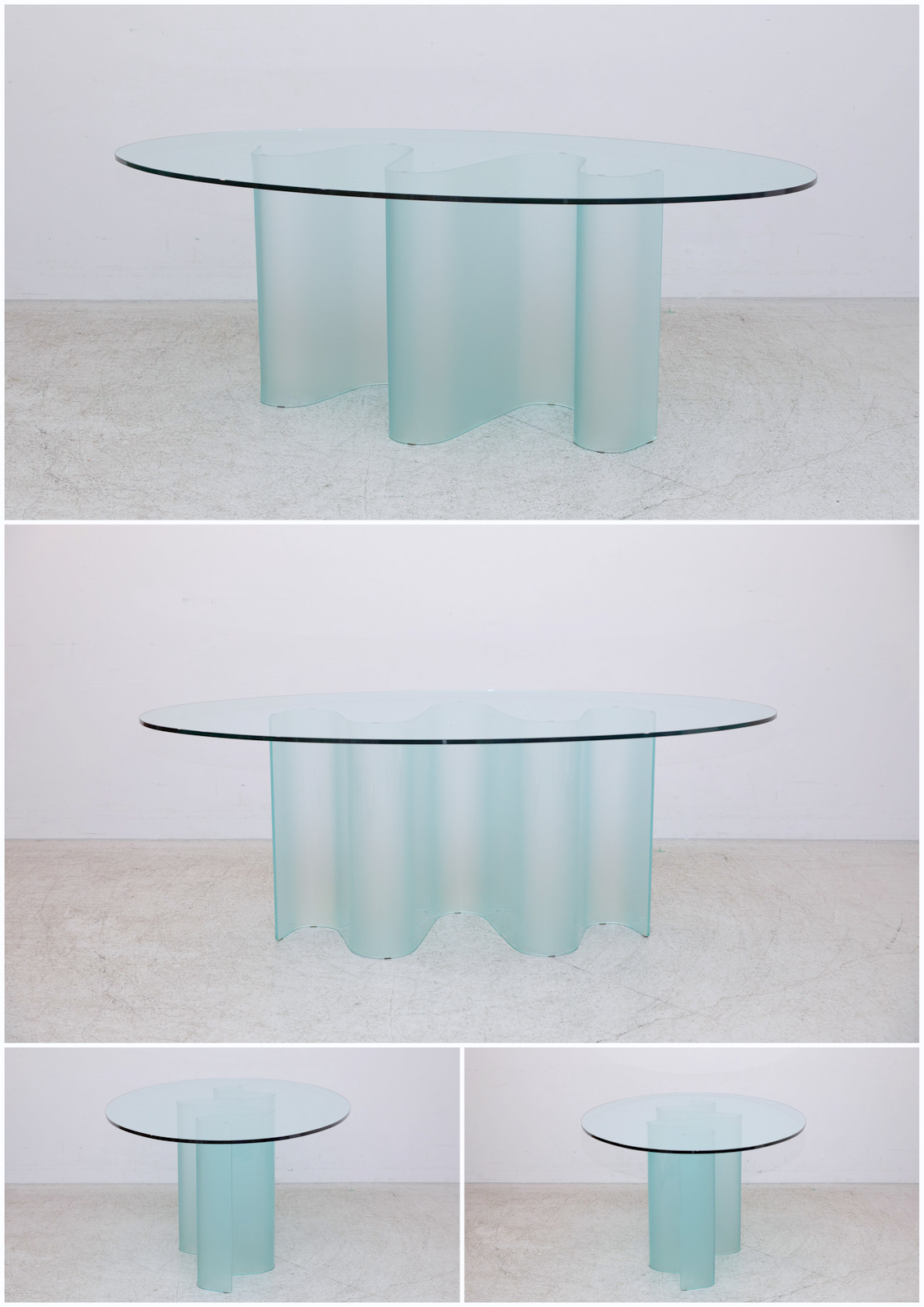 ＦＩＡＭ フィアム ガラス テーブル - 机・テーブル